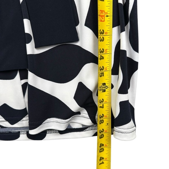 Joseph Ribkoff  dress black-white Off-shoulder silhouette pattern Sz 6 - Picture 10 of 13